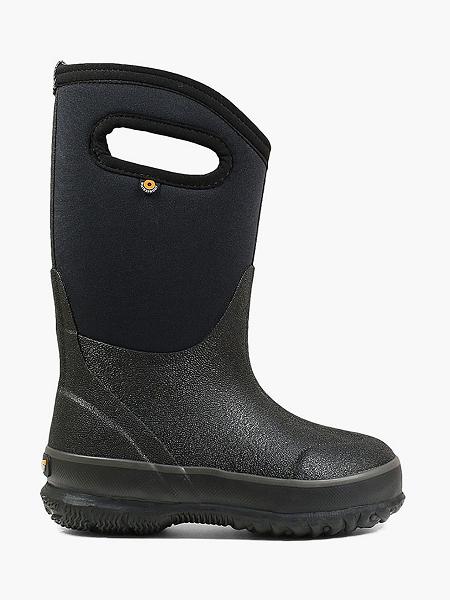 BOGS Boots Deutschland - Classic Black Handles Winterstiefel Kinder Schwarz DE30847